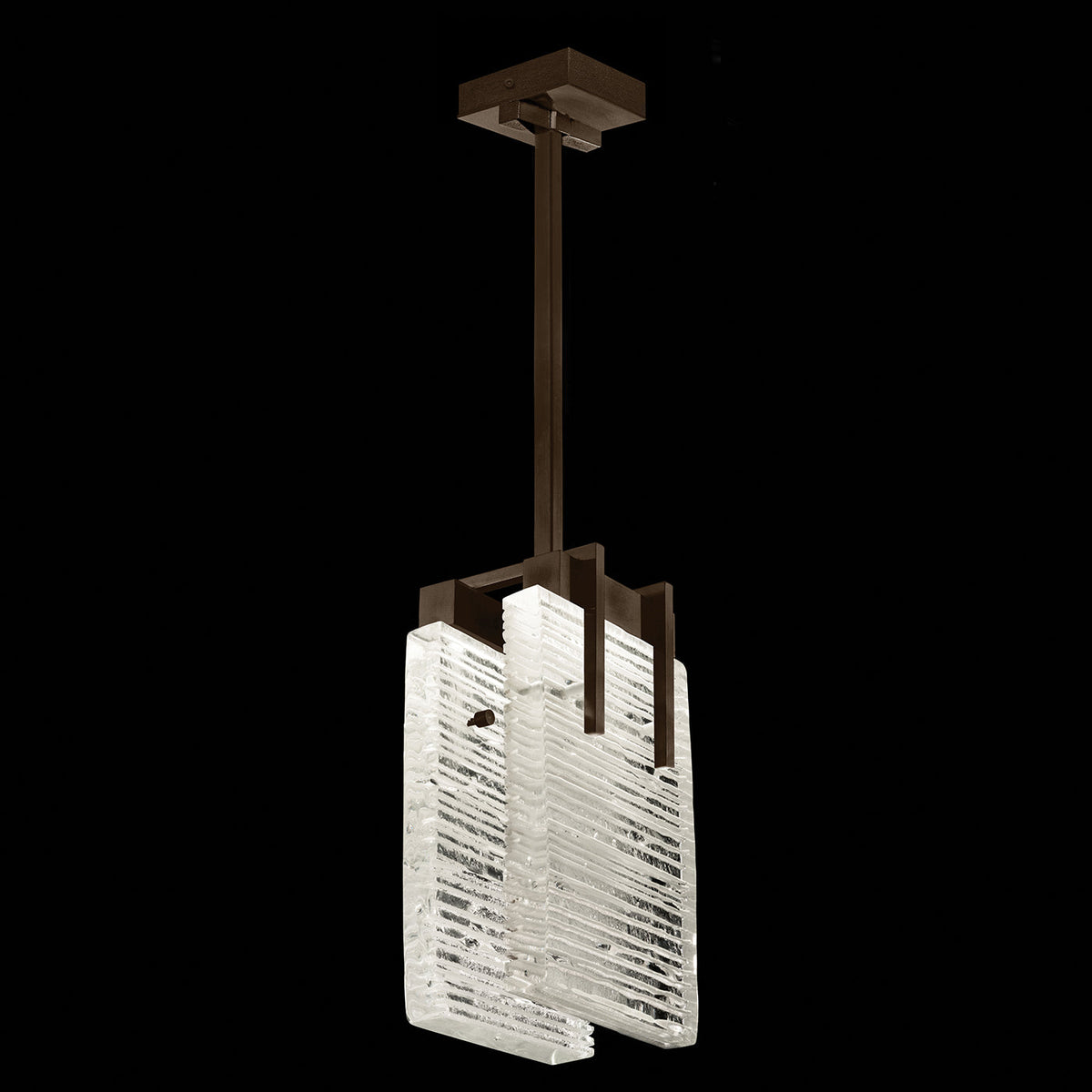 15-Inch Rectangular Crystal LED Pendant Light