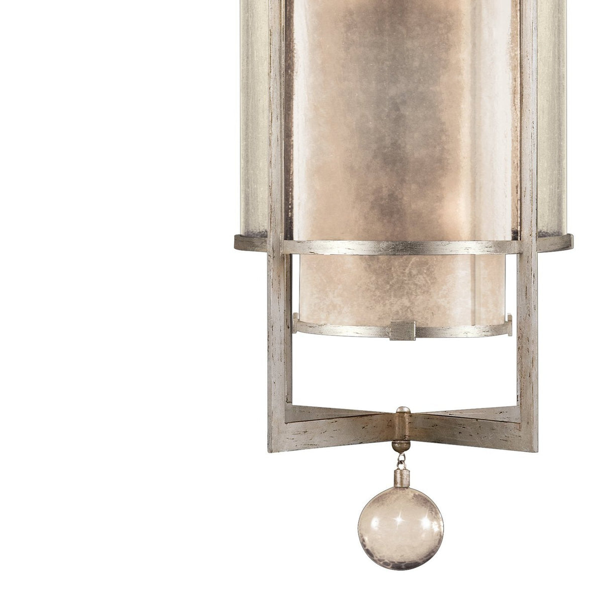 18-Inch Mica and Glass Round Pendant Light