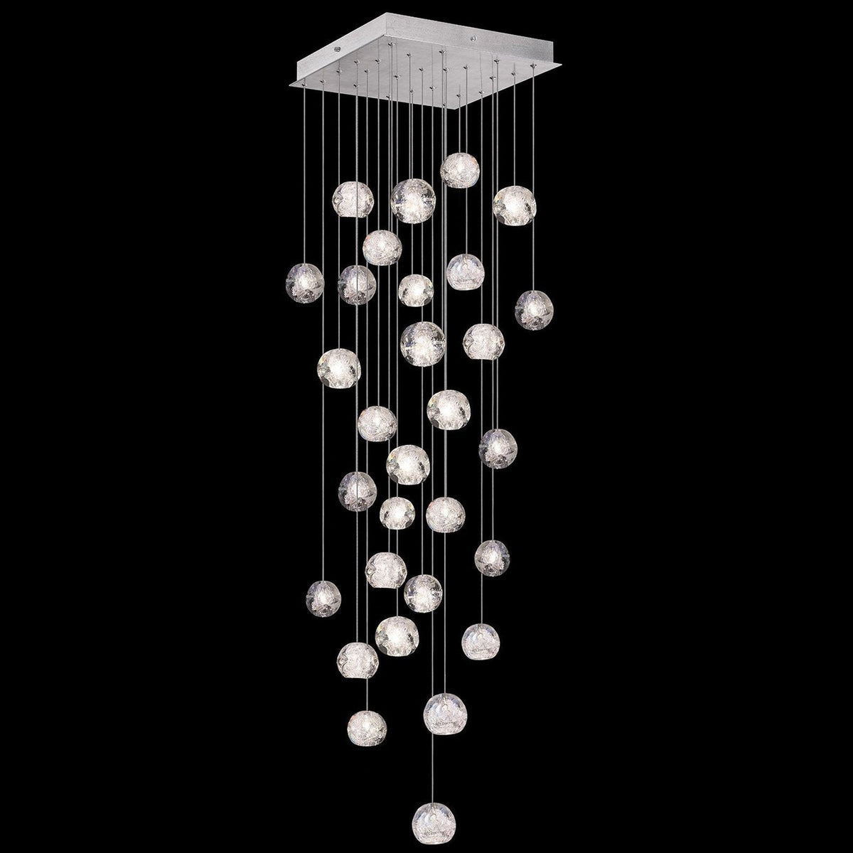30-Inch Dichroic Crystal Square Pendant Light