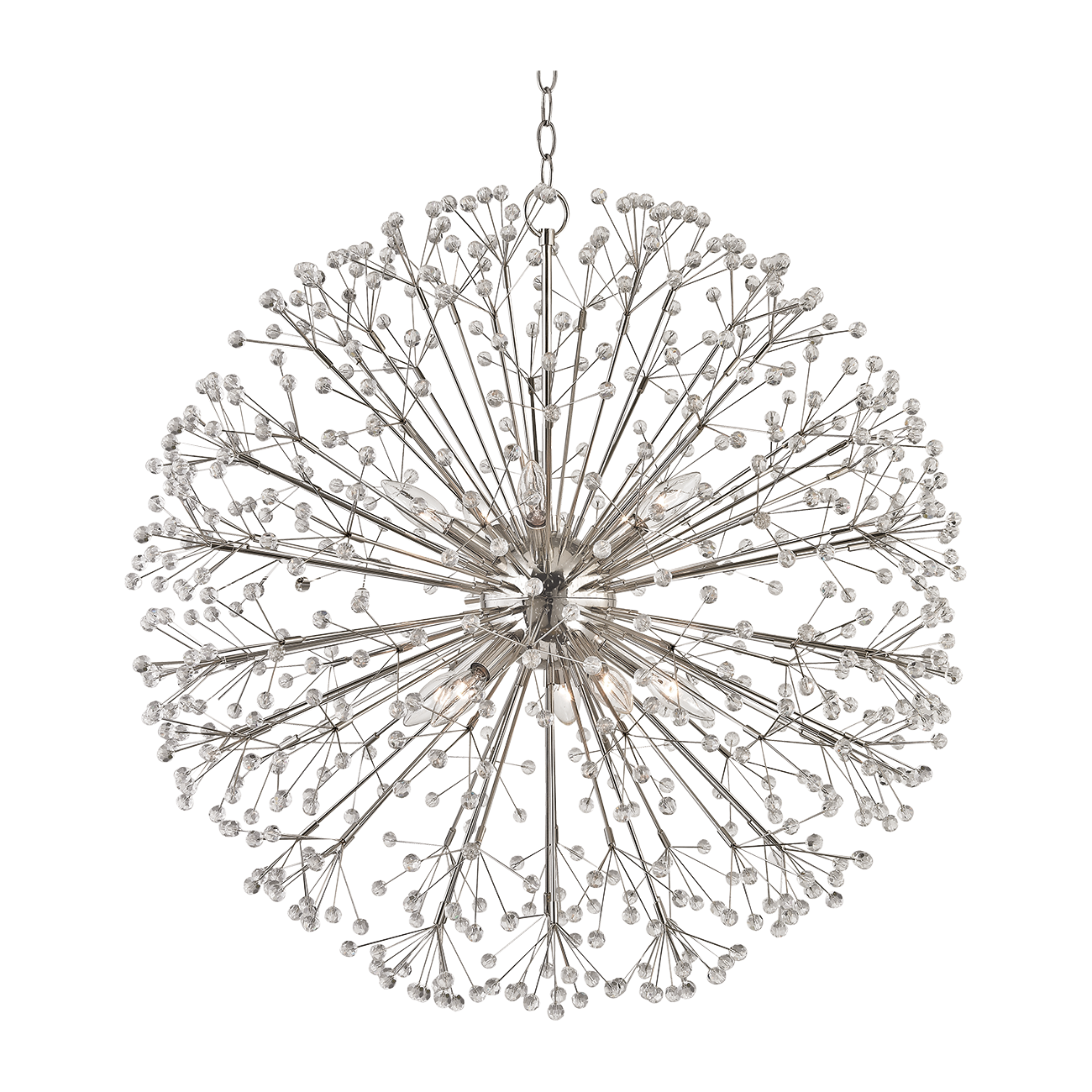 Hudson Valley Lighting Dunkirk 10 Light 30 inch Chandelier Ceiling Light / Polished Nickel