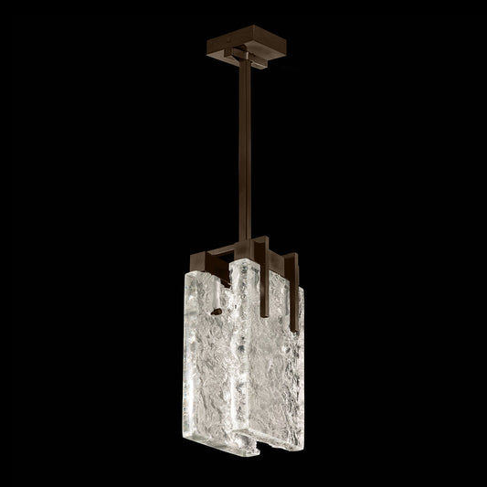 15-Inch Rectangular Crystal LED Pendant Light
