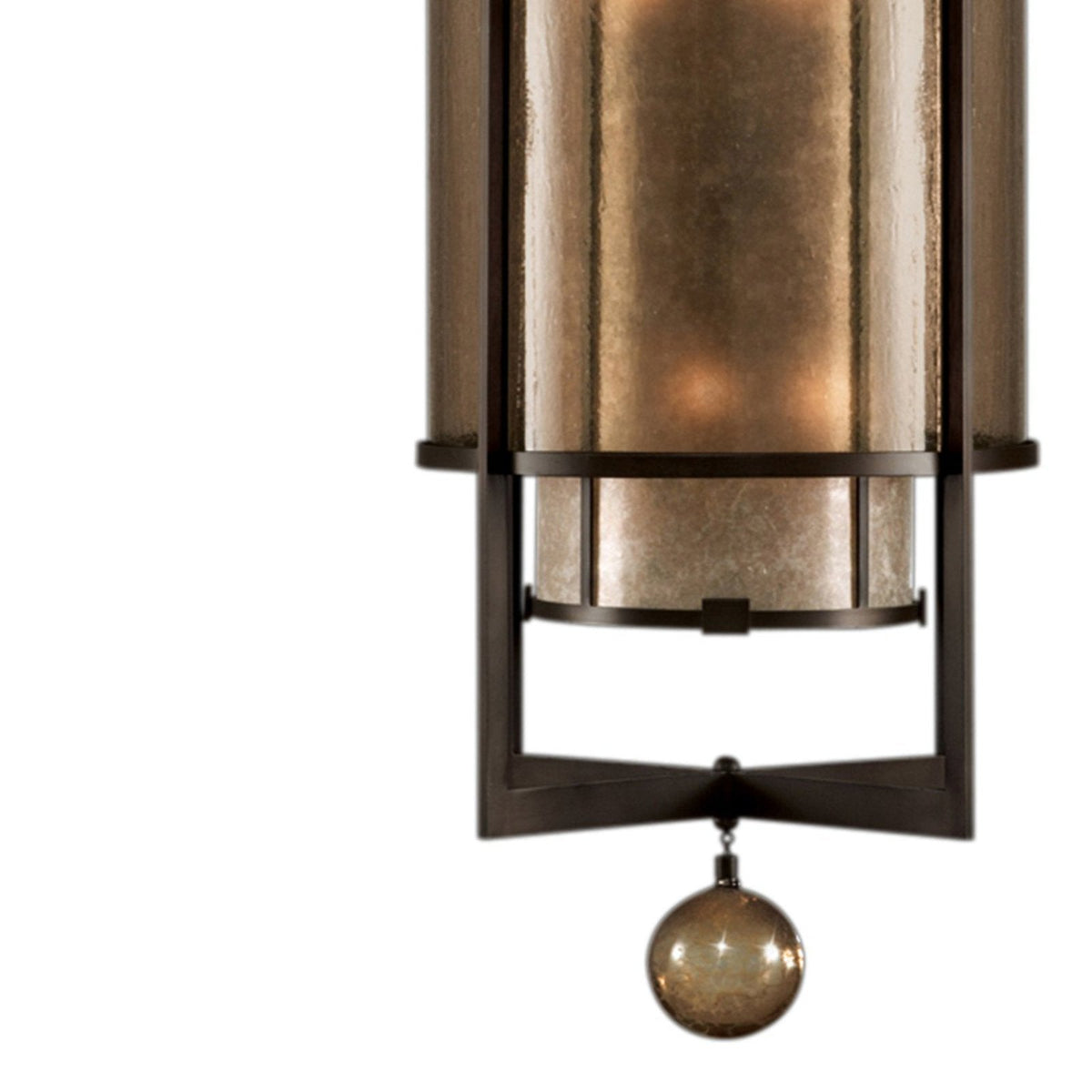18-Inch Mica and Glass Round Pendant Light