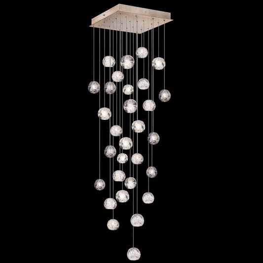 30-Inch Dichroic Crystal Square Pendant Light