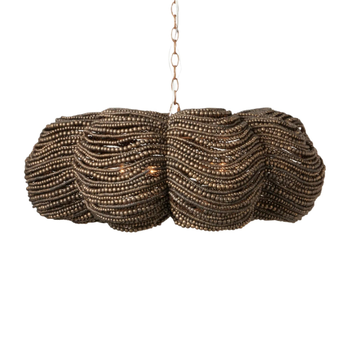 32-Inch Bronze or White Chandelier