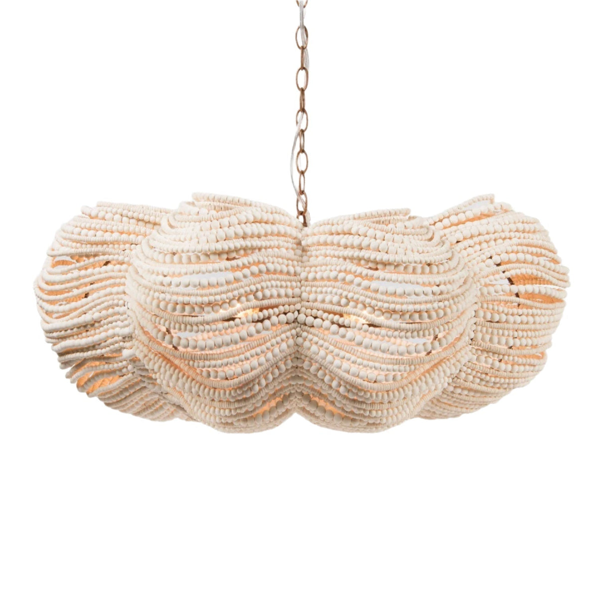 32-Inch Bronze or White Chandelier