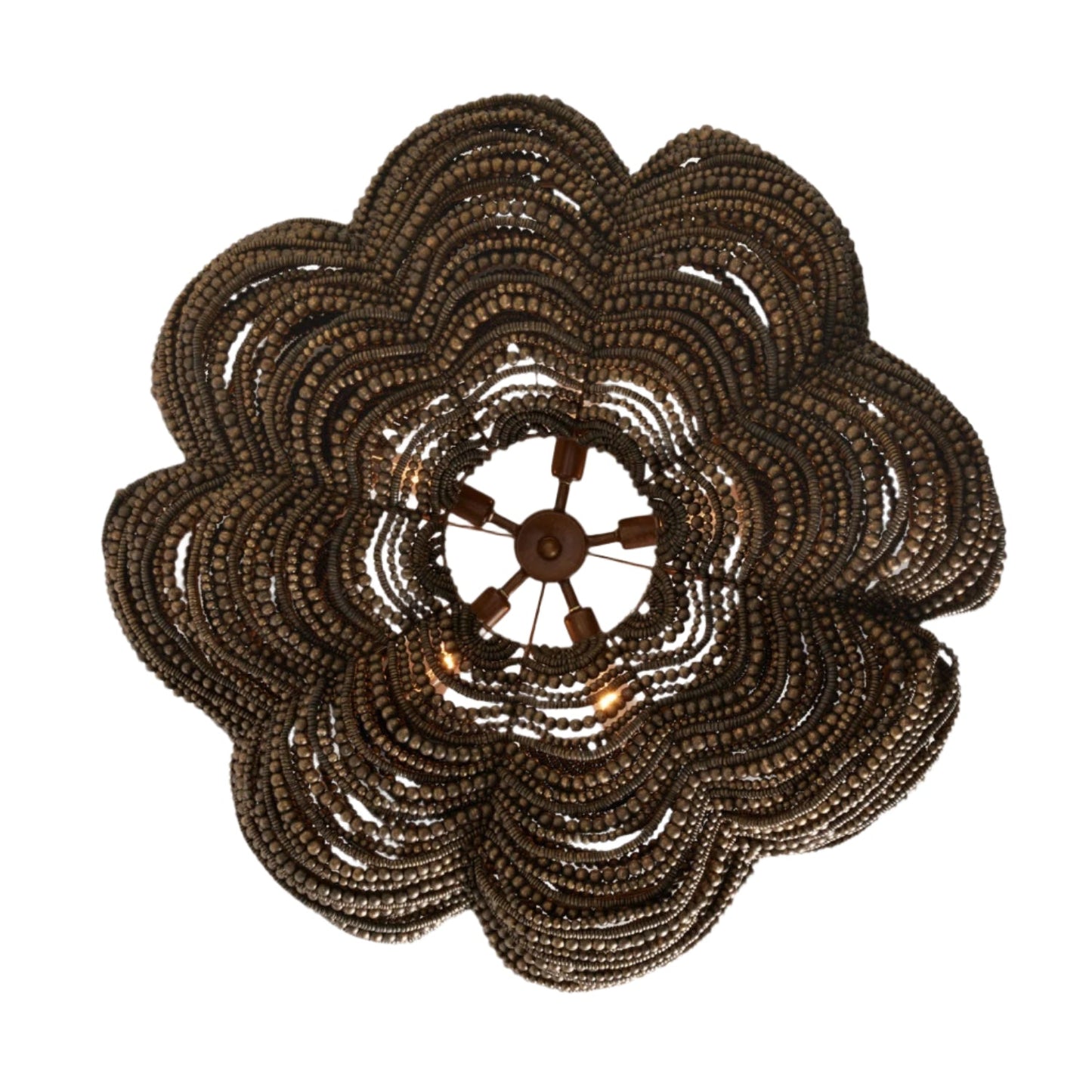 32-Inch Bronze or White Chandelier