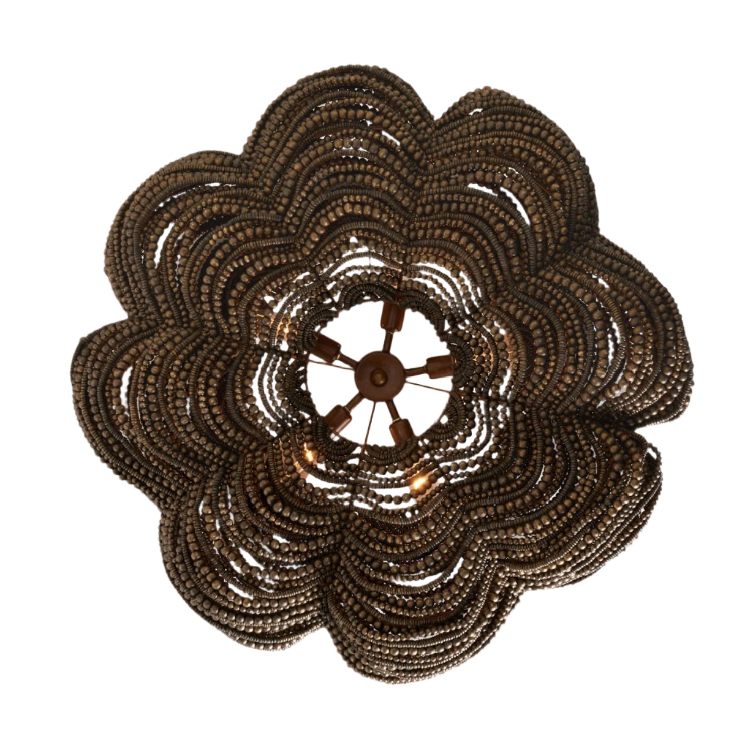 32-Inch Bronze or White Chandelier