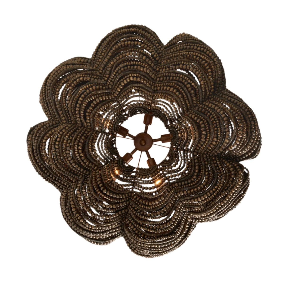 32-Inch Bronze or White Chandelier