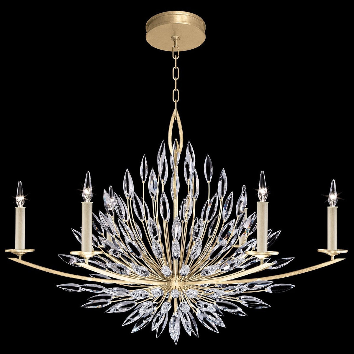 48-Inch Crystal Lily Bud Chandelier