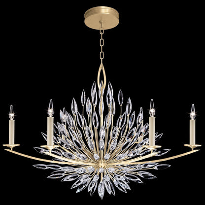 48-Inch Crystal Lily Bud Chandelier