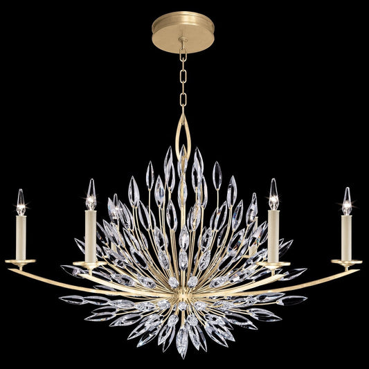 48-Inch Crystal Lily Bud Chandelier