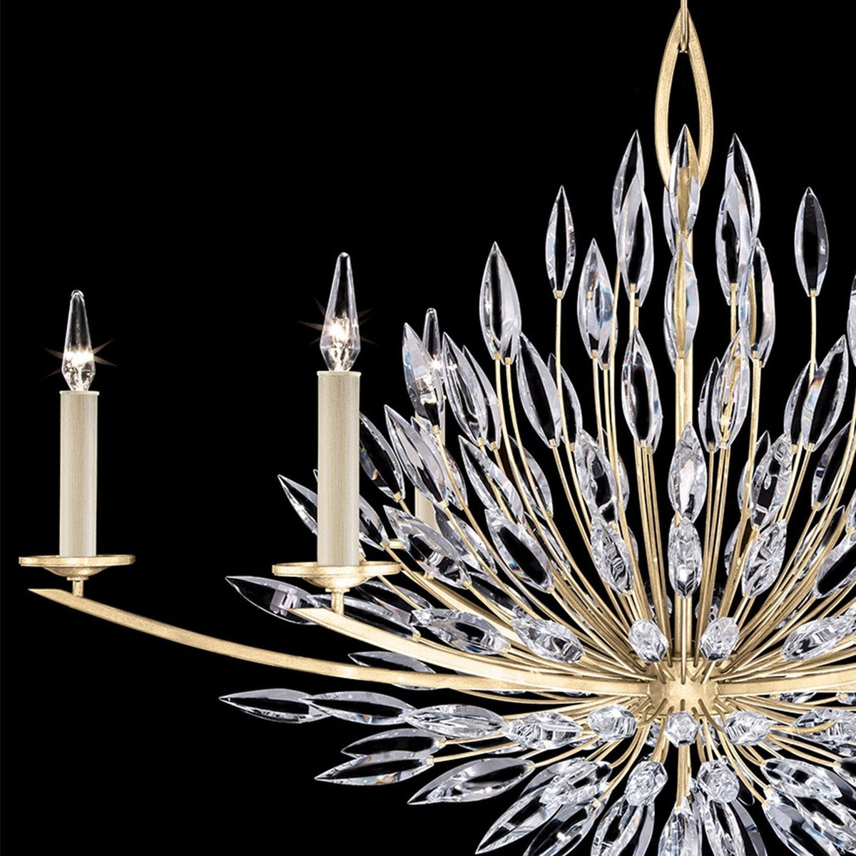 48-Inch Crystal Lily Bud Chandelier