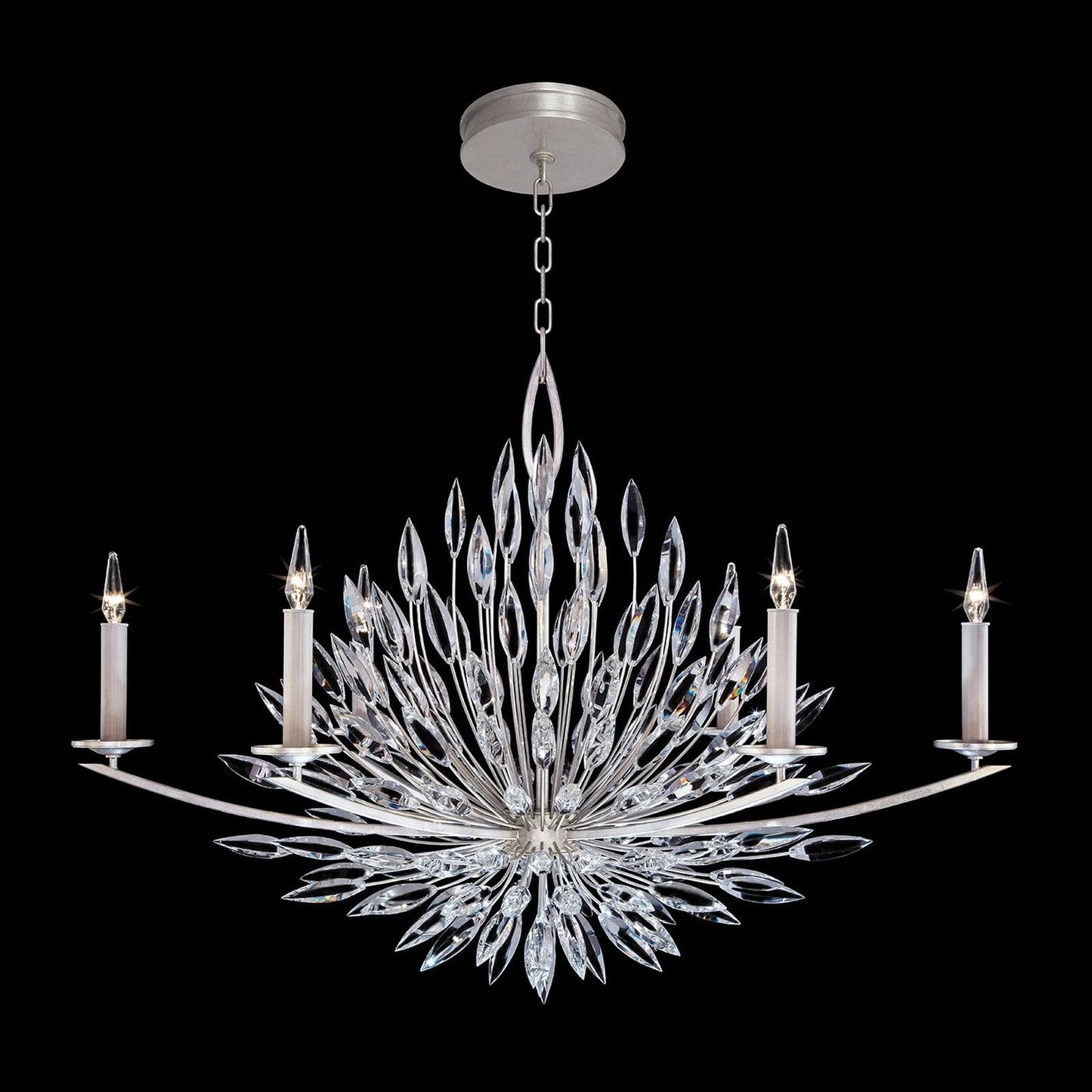 48-Inch Crystal Lily Bud Chandelier