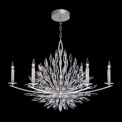 48-Inch Crystal Lily Bud Chandelier