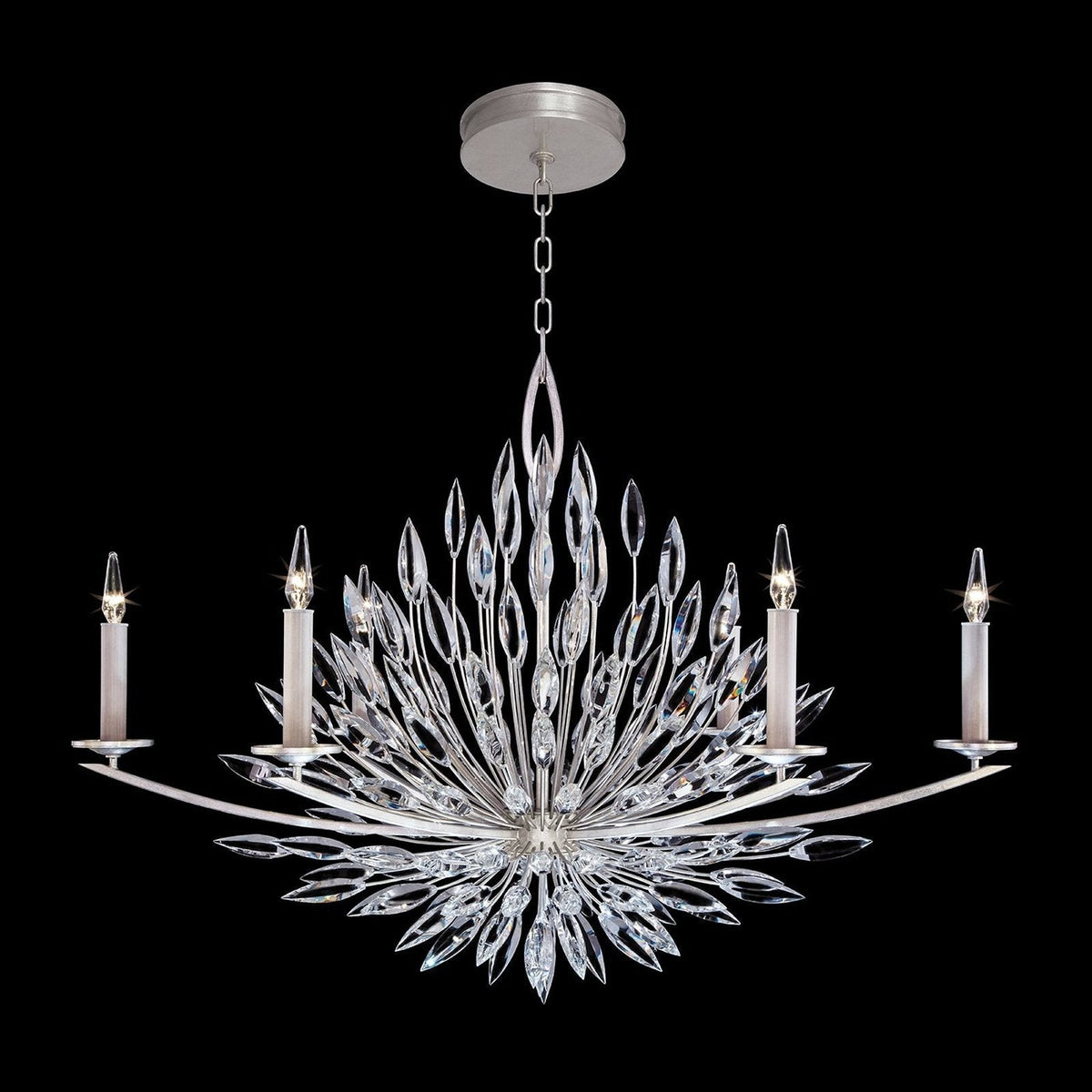 48-Inch Crystal Lily Bud Chandelier