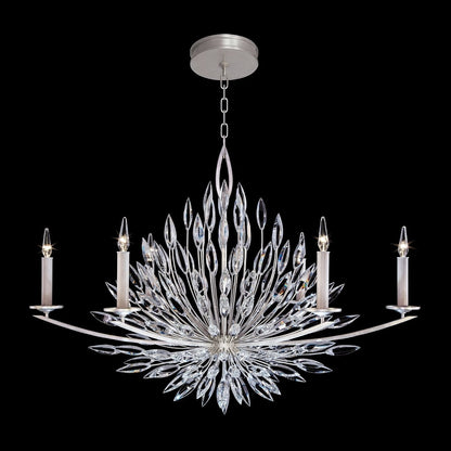 48-Inch Crystal Lily Bud Chandelier
