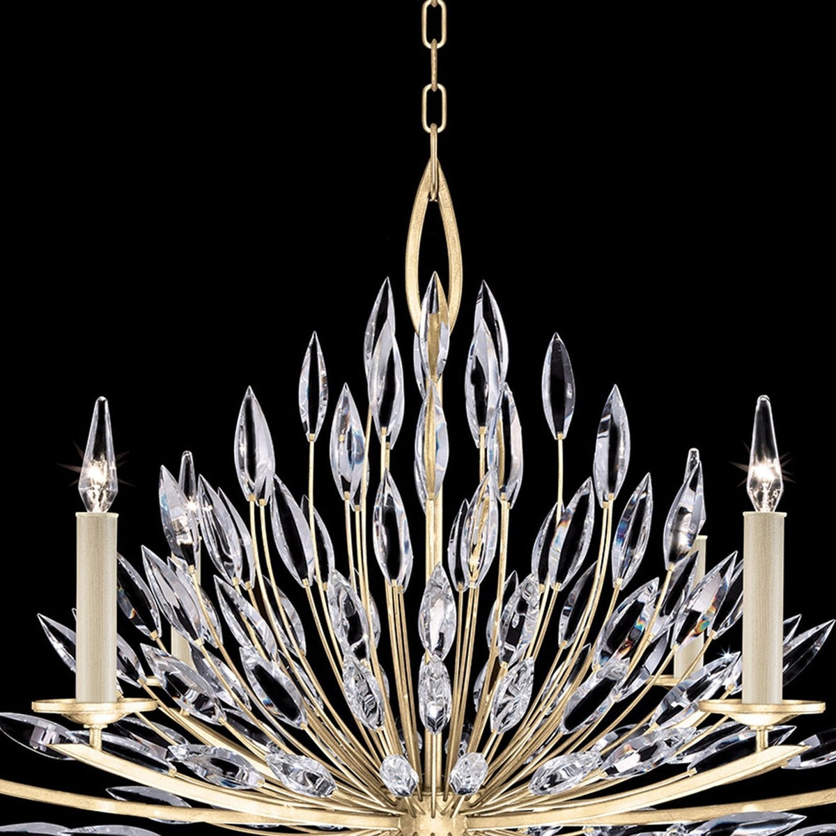 48-Inch Crystal Lily Bud Chandelier