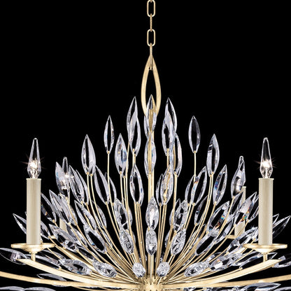 48-Inch Crystal Lily Bud Chandelier