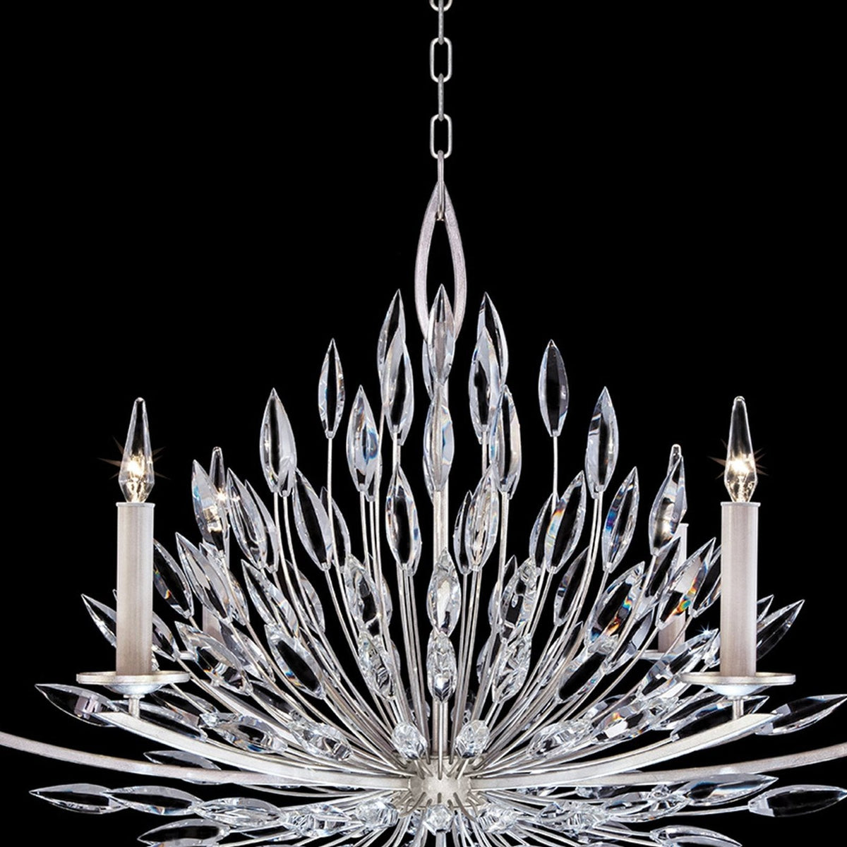 48-Inch Crystal Lily Bud Chandelier