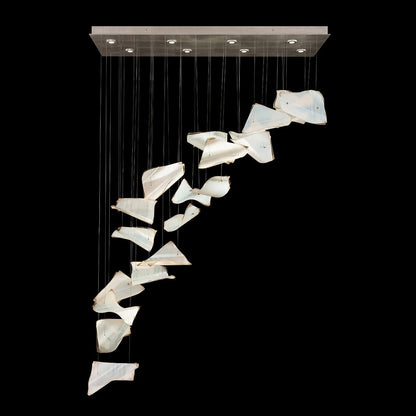 54-Inch Glass Pages Rectangular Pendant Light
