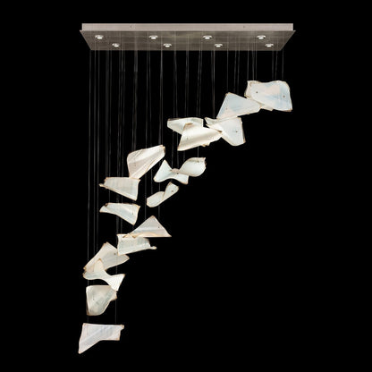 54-Inch Glass Pages Rectangular Pendant Light