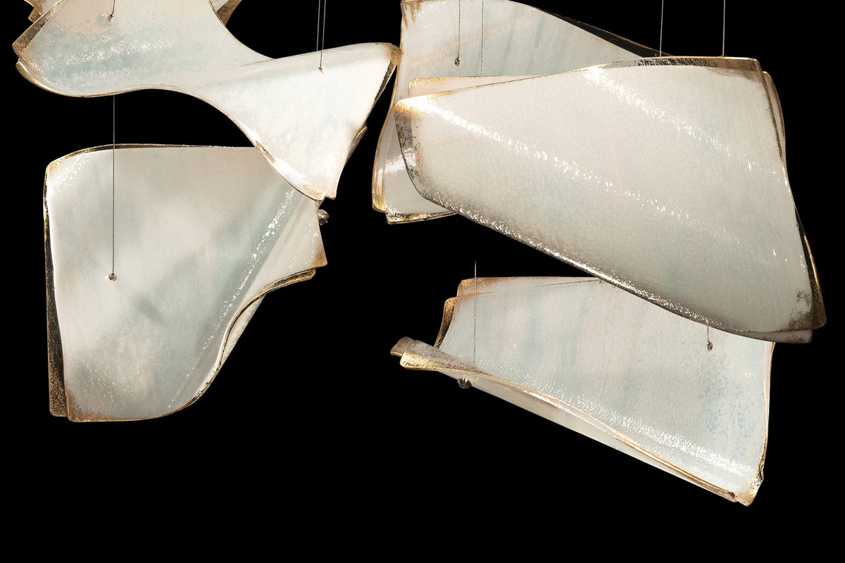 54-Inch Glass Pages Rectangular Pendant Light