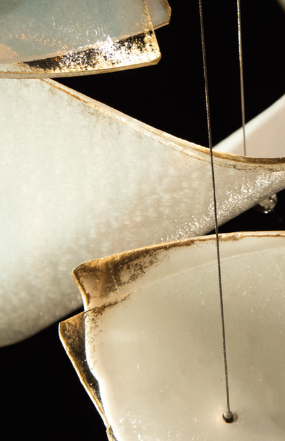 54-Inch Glass Pages Rectangular Pendant Light