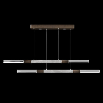 71-Inch Dual-Control Linear LED Pendant Light