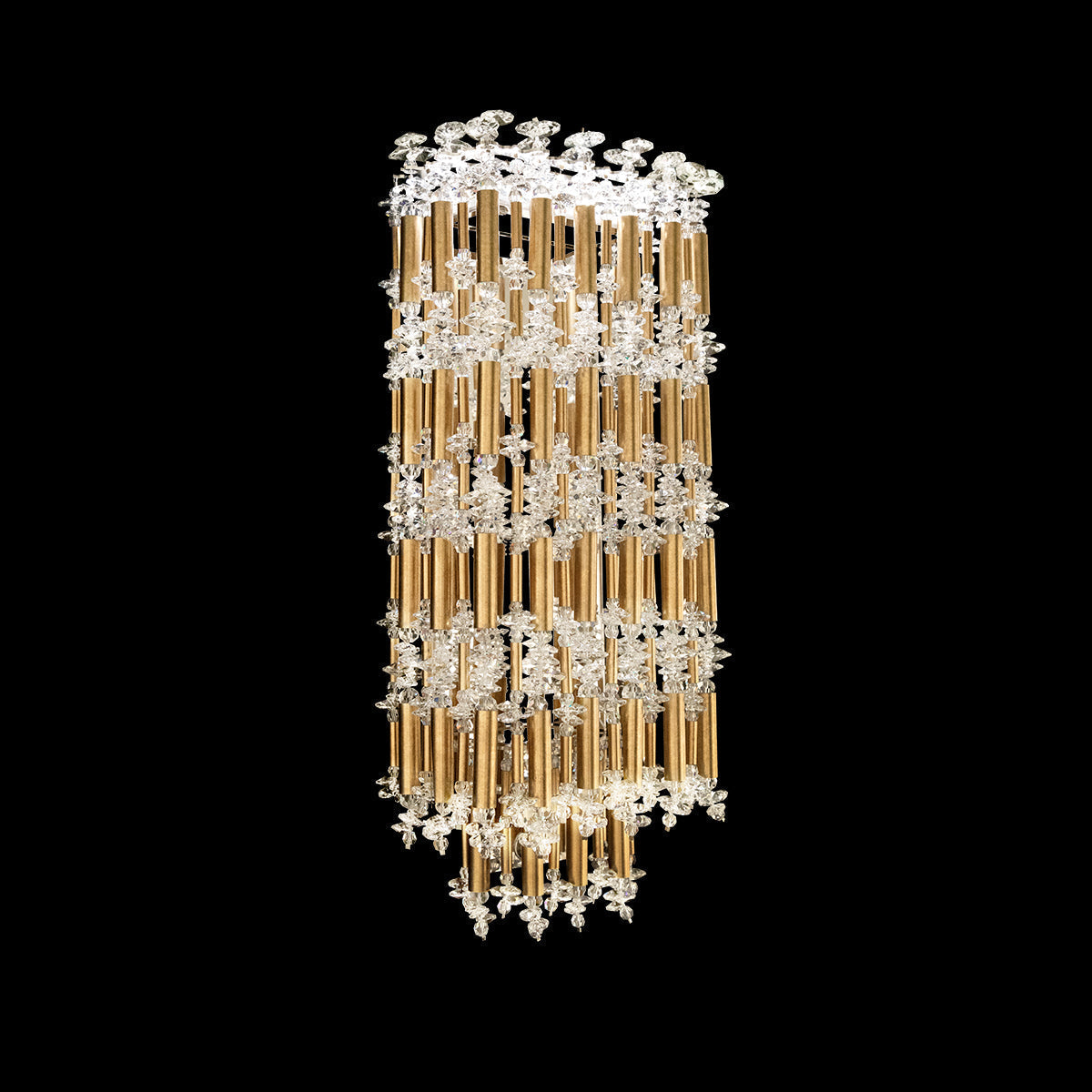 Adjustable Bamboo-Inspired Crystal LED Wall Light