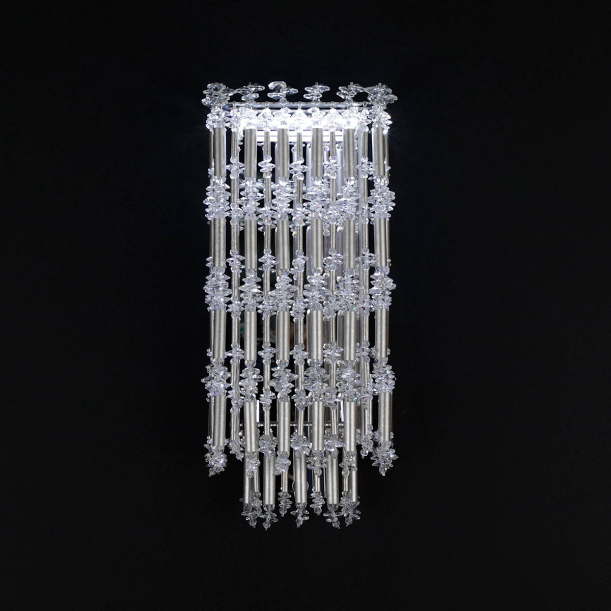 Adjustable Bamboo-Inspired Crystal LED Wall Light
