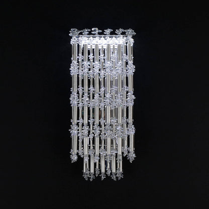 Adjustable Bamboo-Inspired Crystal LED Wall Light