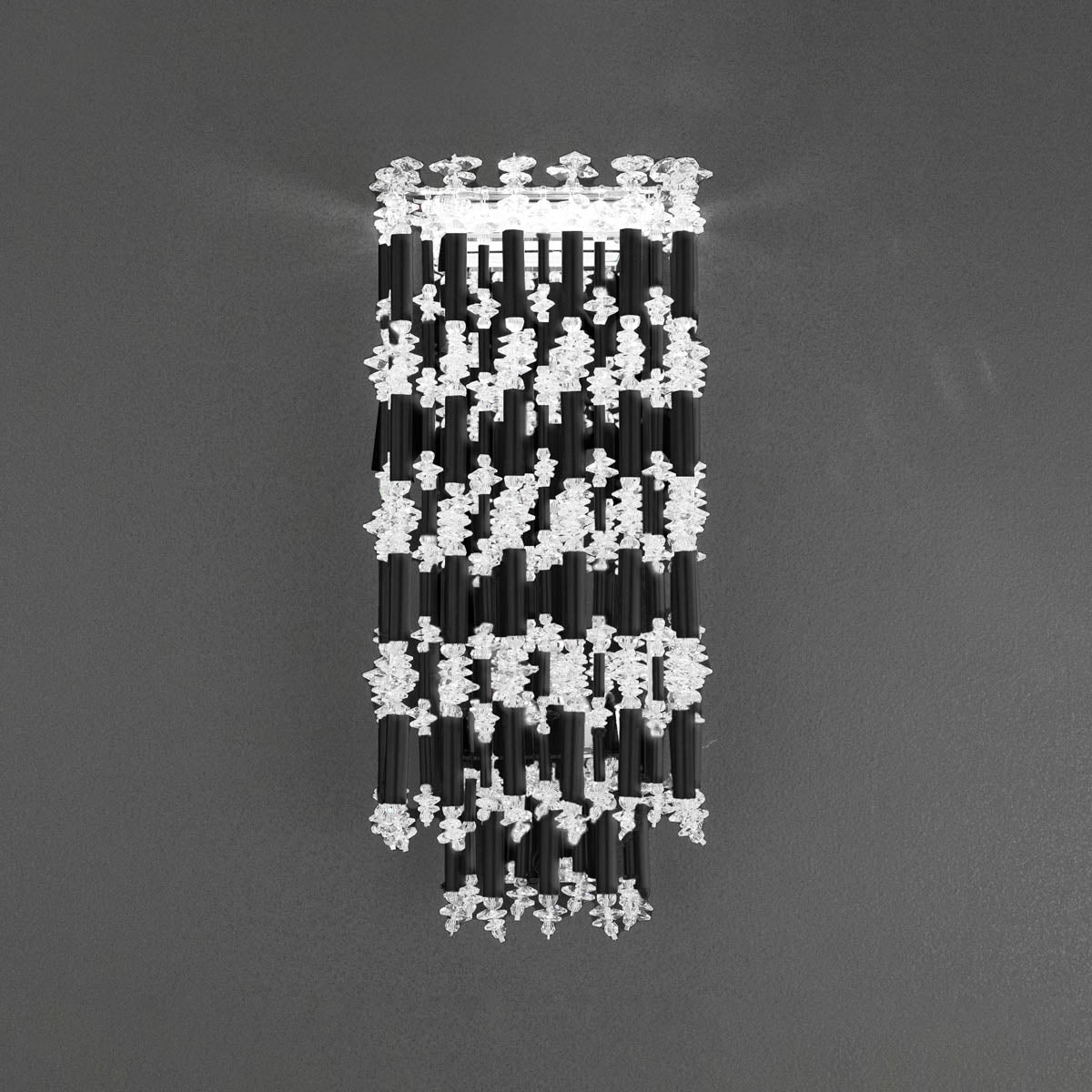 Adjustable Bamboo-Inspired Crystal LED Wall Light