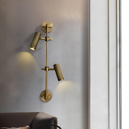 Adjustable Bronze Spotlight Rail Wall Light
