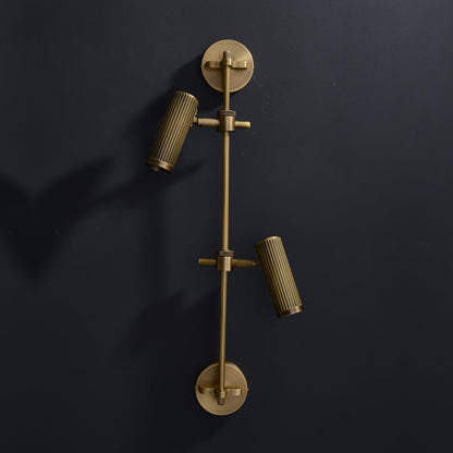 Adjustable Bronze Spotlight Rail Wall Light
