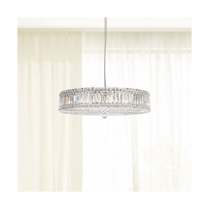 Art Deco Crystal Frame Pendant Light
