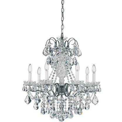 French Baroque Crystal Column Chandelier