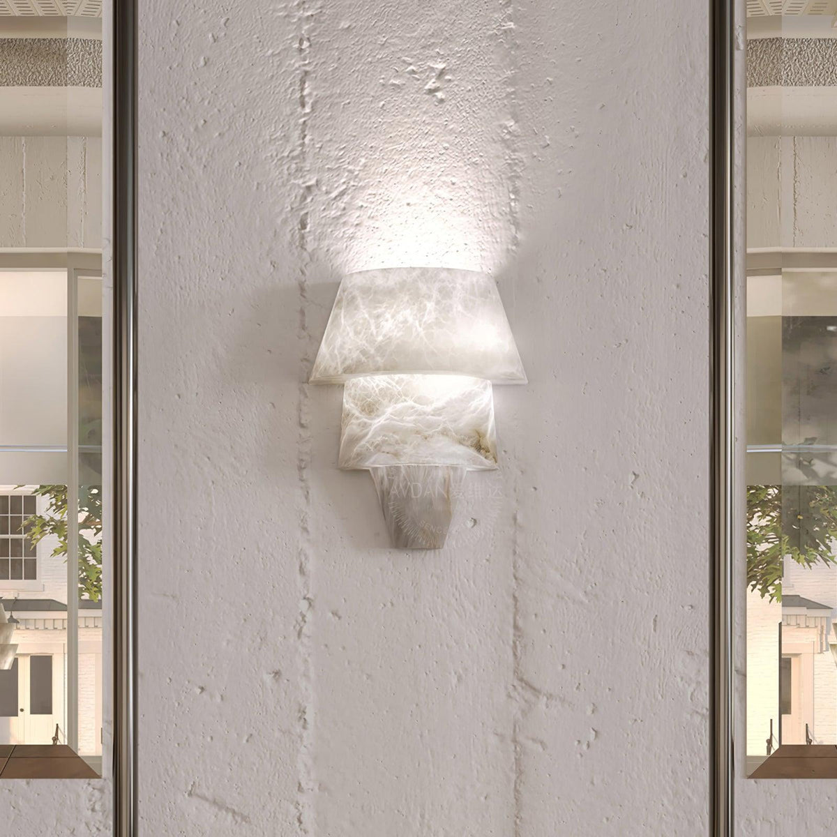 Geometric Marble Cone LED Wall Light