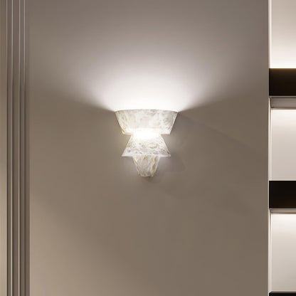 Geometric Marble Cone LED Wall Light