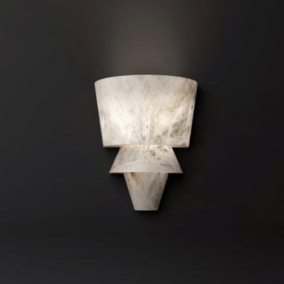 Geometric Marble Cone LED Wall Light