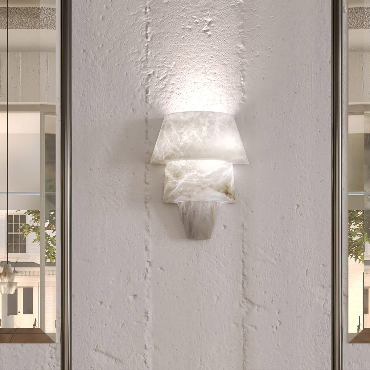 Geometric Marble Cone LED Wall Light