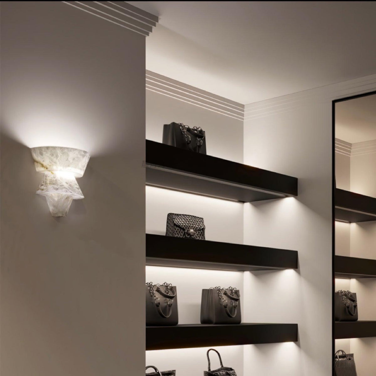 Geometric Marble Cone LED Wall Light