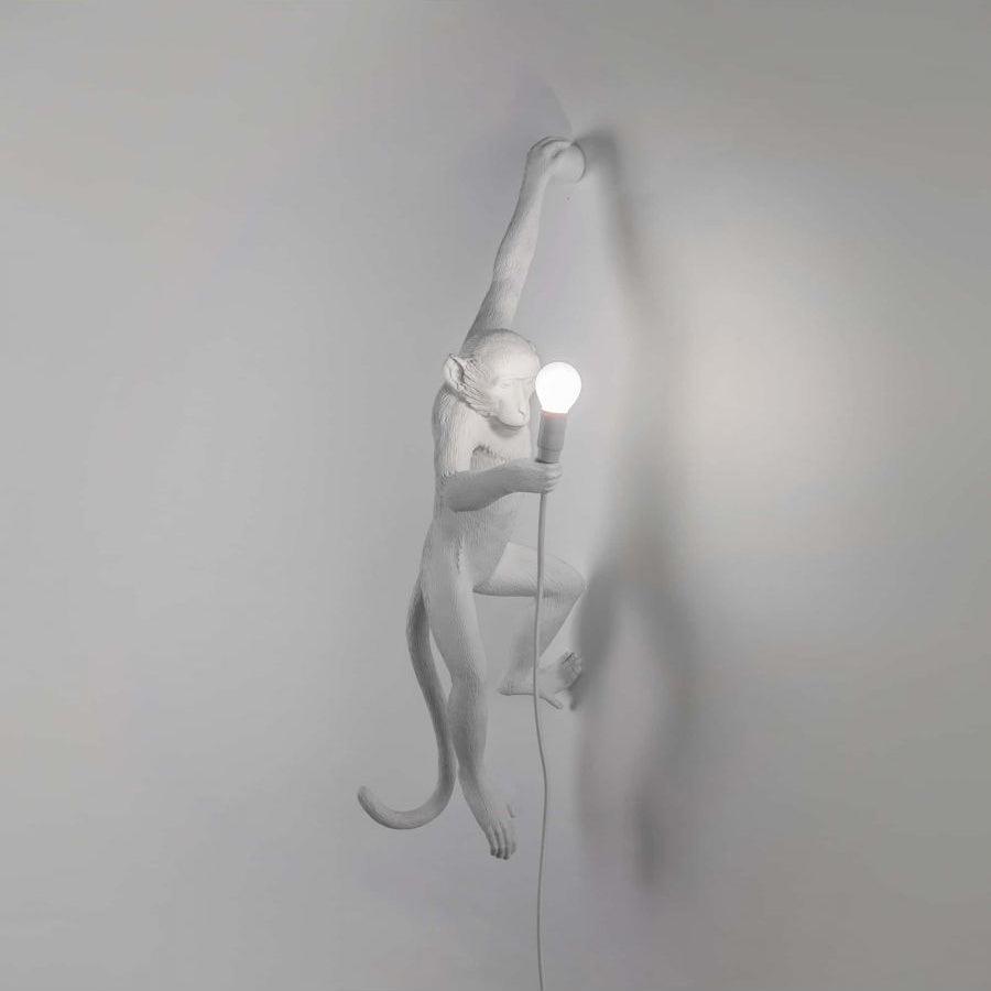 Sculptural Monkey Figure Plug-In Wall Light
