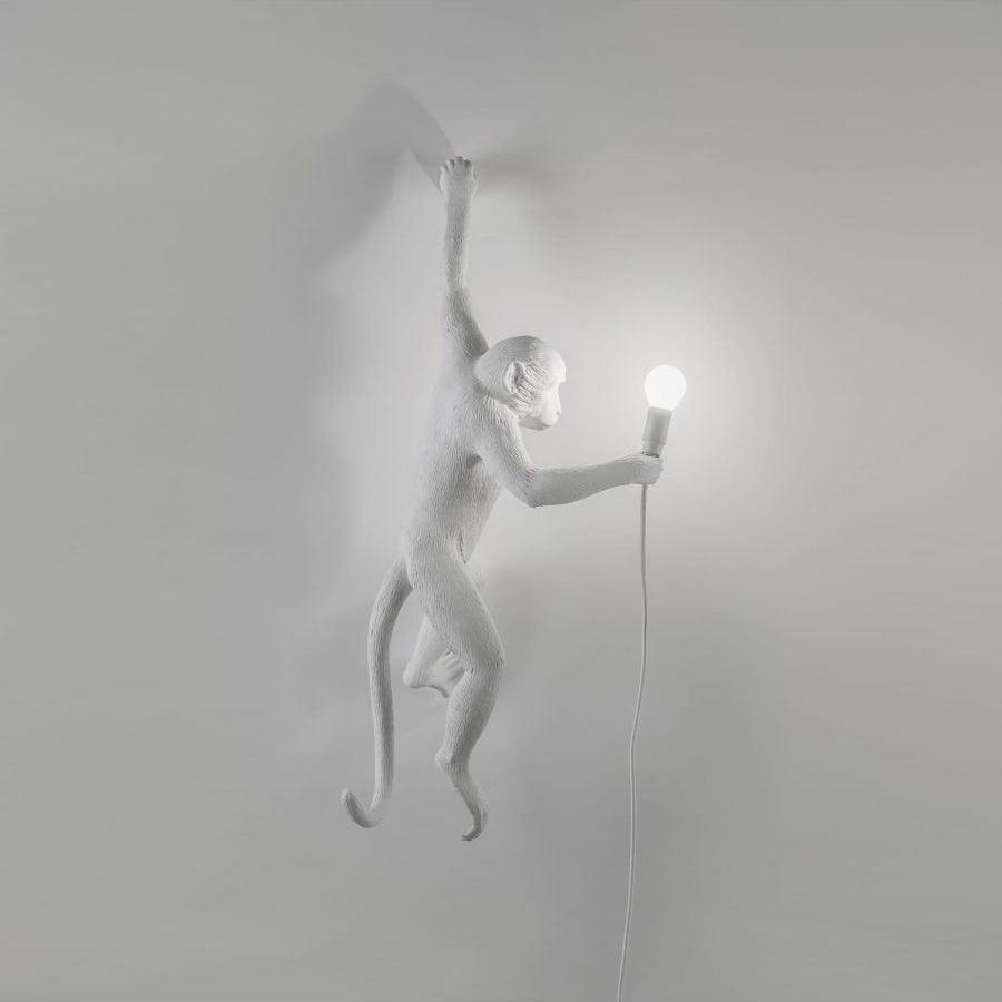 Sculptural Monkey Figure Plug-In Wall Light