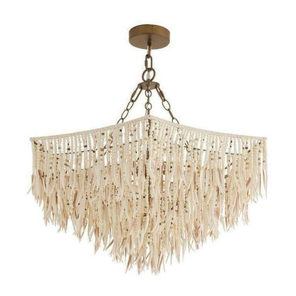 Shell and Bead Scalloped Chandelier