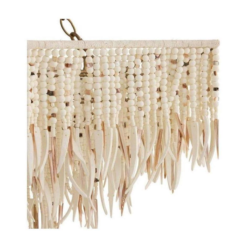 Shell and Bead Scalloped Chandelier
