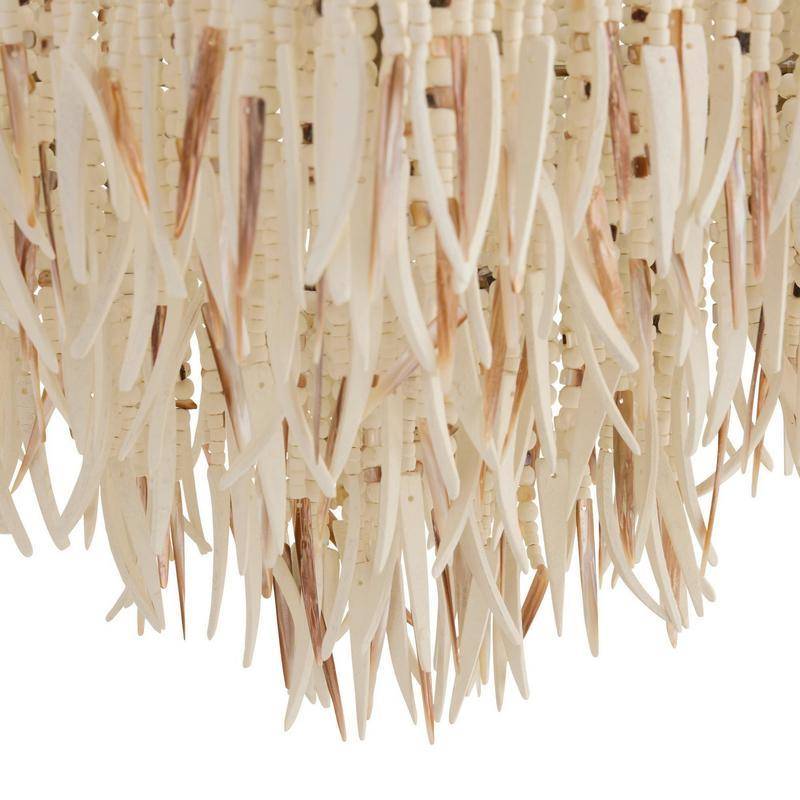 Shell and Bead Scalloped Chandelier