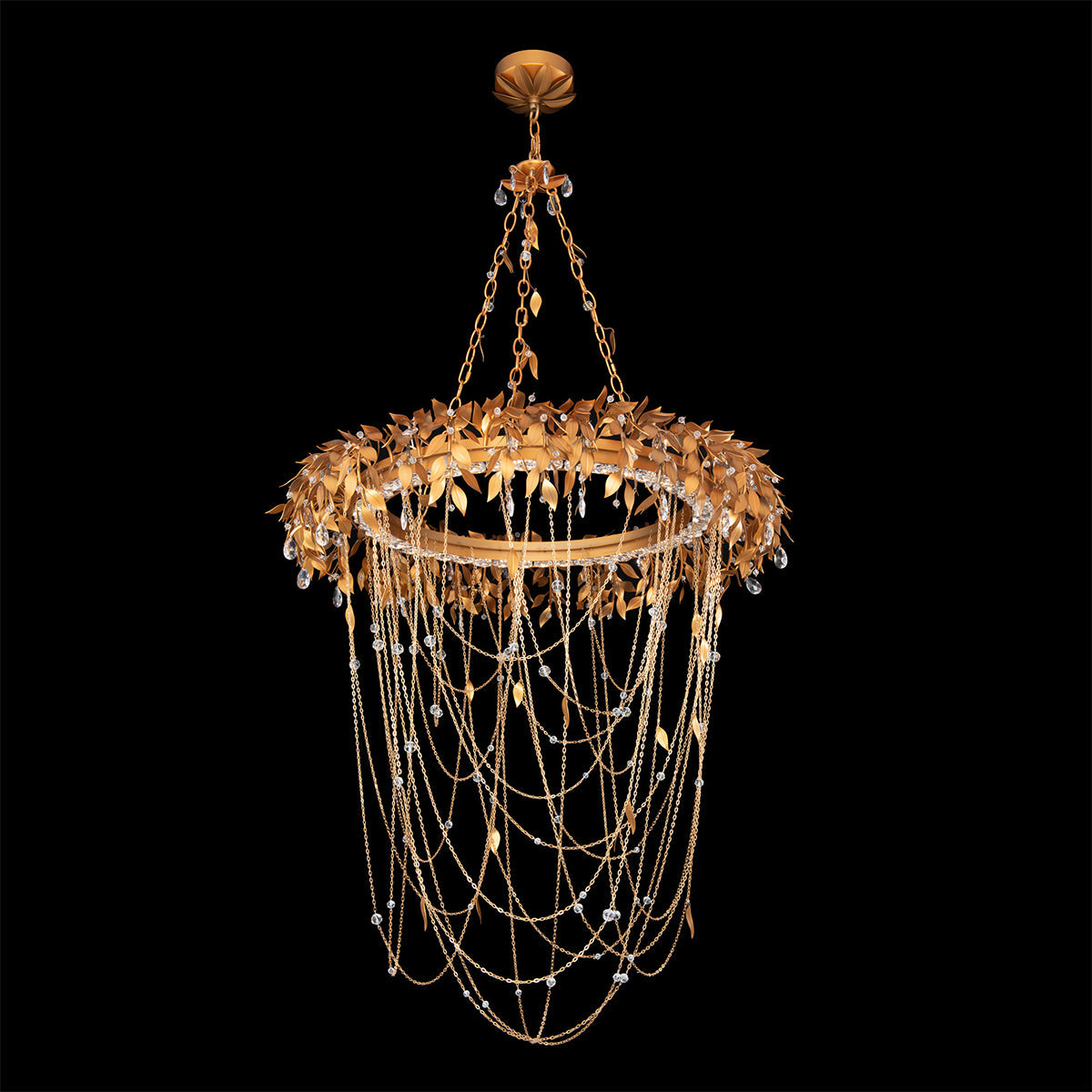 Whimsical Crystal Vine LED Pendant Light