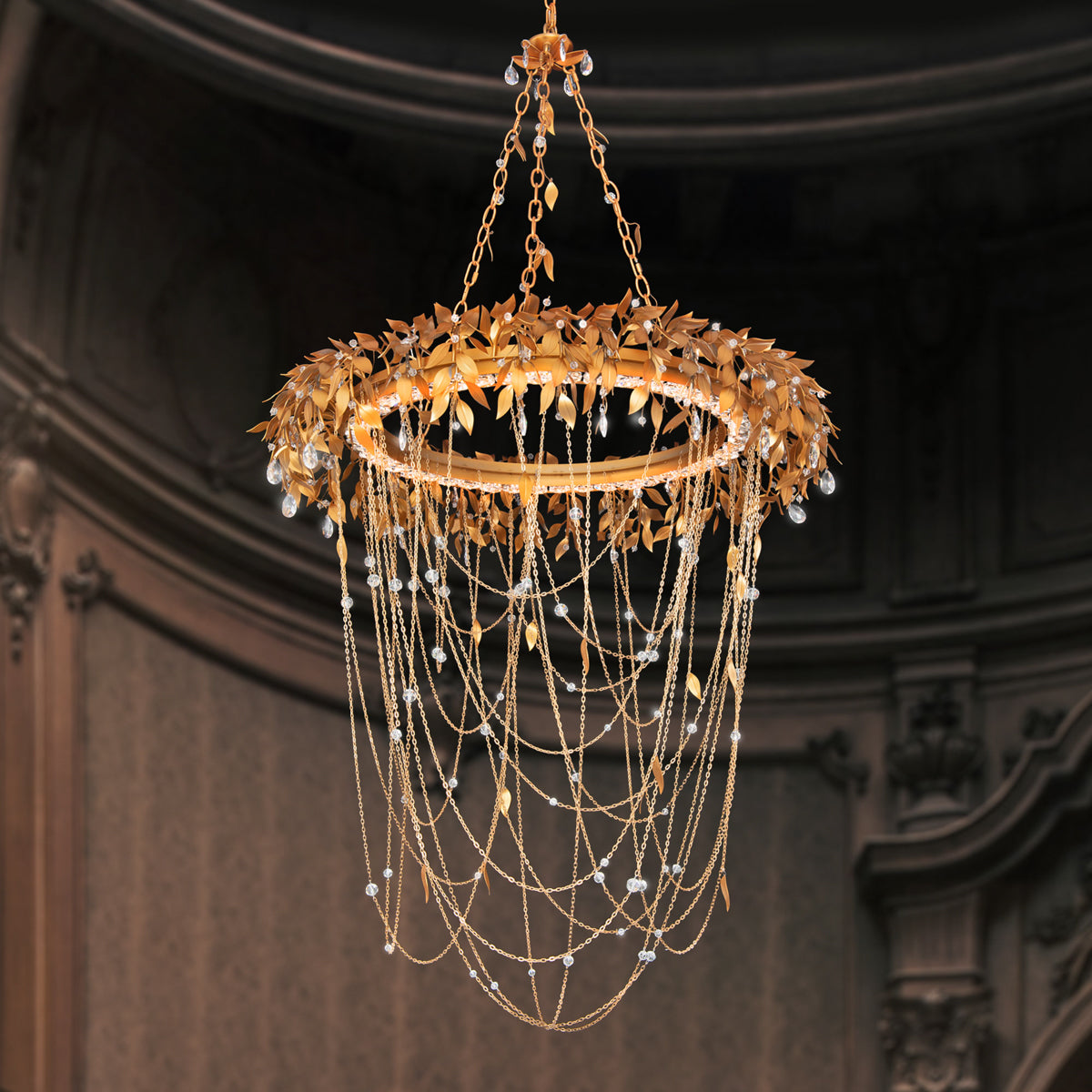 Whimsical Crystal Vine LED Pendant Light