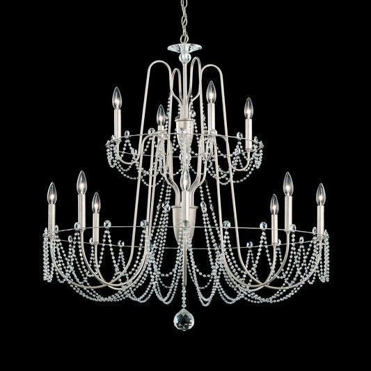 White Crystal Chain Contemporary Chandelier