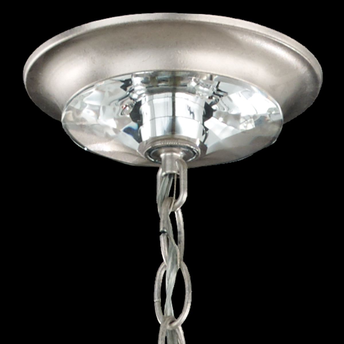 White Crystal Chain Contemporary Chandelier